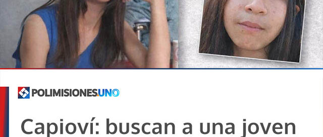Capioví: buscan a una joven de 19 años ausente desde el 8 de febrero