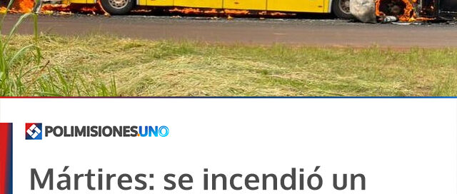 Mártires: se incendió un colectivo de larga distancia y no hubo personas lesionadas